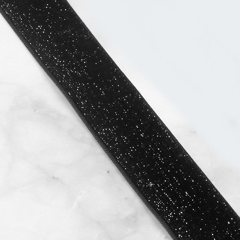 

Новогодняя золотая бархатная серебряная бархатная лента с одной стороны, красная лента для волос, заколка для волос, бант, цветная тесьма, украшение для дома 0.6cm*10 yards