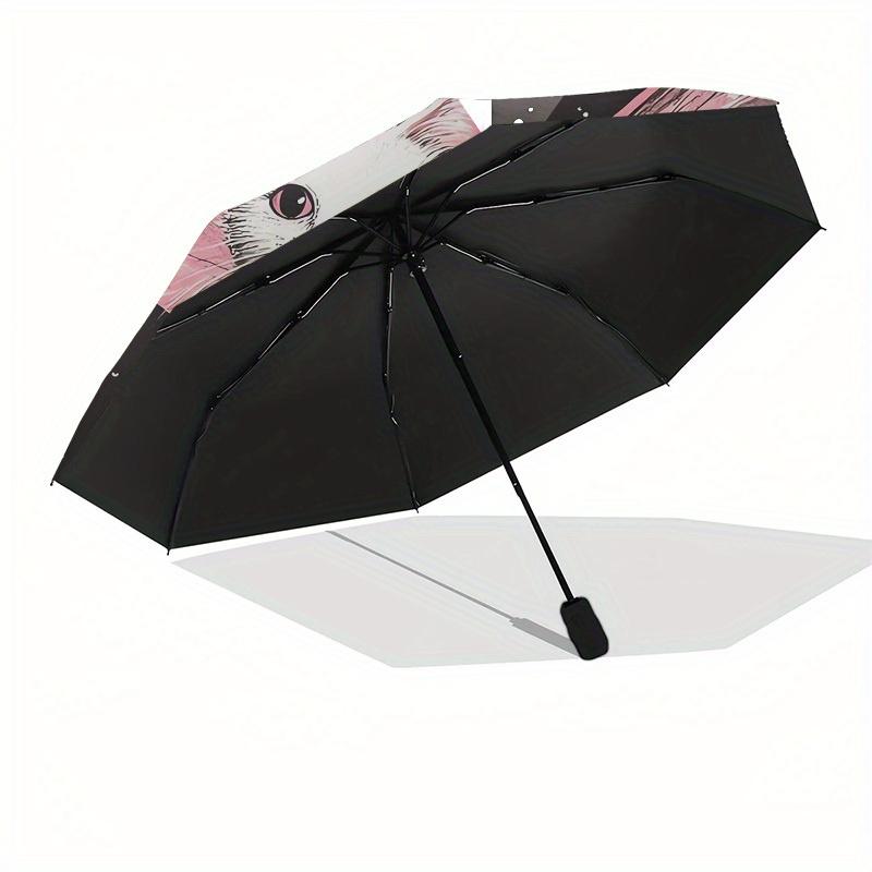1pc Fairy Cat with Pink Wings Umbrella with Plastic Handle,Suitable for All Seasons Home Travel Outdoor UmbrellaM1188
