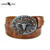 Cintura Western in Denim da Uomo Fibbia a Corno Gioventù Retrò Punk Retrò Stile Retrò