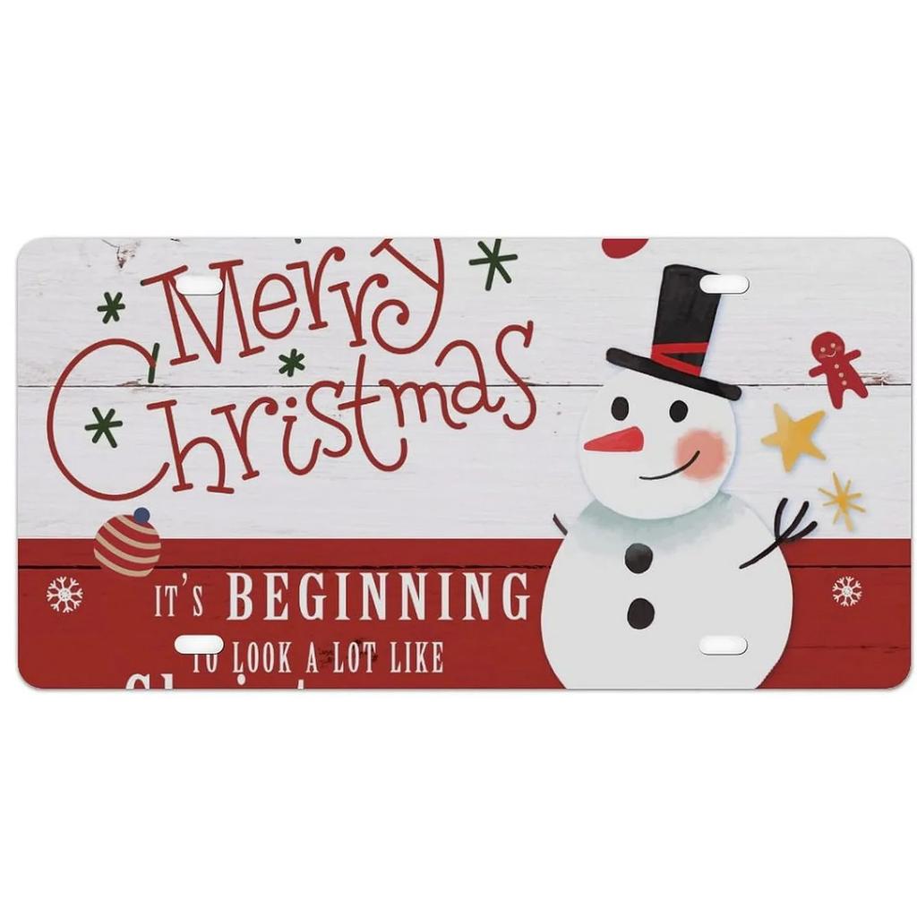 License Plates Sant Claus Metal Tin Signs for Wall Decoration Vintage Tags Metal Automotive Signs For Cafe Bar Club Garage Pu