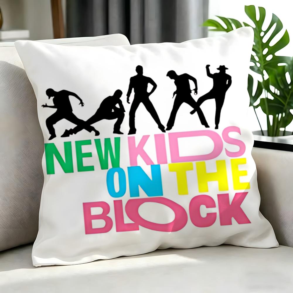 Pop New Kids On The Block Cushion Cover Cushion Cover Set 4Pcs 50X50 45X45 40X40 Pillowcase Decorative Sofa Home Decor
