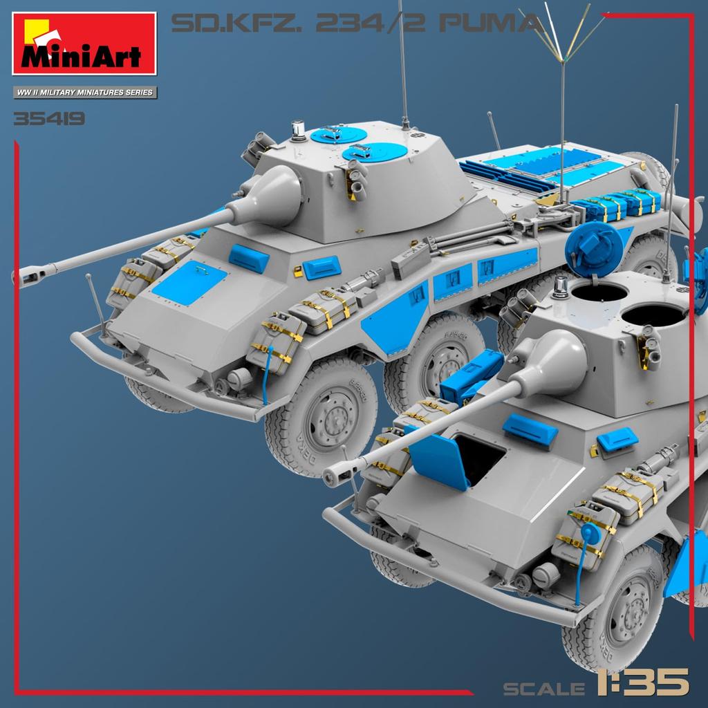 MiniArt 1/35 German Sd.Kfz.234/2 Plastic Model Kit MA35419