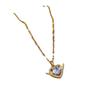 Light Luxury Micro-Inlaid With Real Gold Angel Heart Necklace Women'S New Collarbone Chain Light Luxury Niche Design