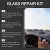 Homonth Glass Repair Kit Car Windshield Scratch and Crack Repair Glue Clear Vision Portable Adhesive 1set