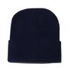 High Quality Solid Color Acrylic Wool Hat Outdoor Warm Cold Hat Monochrome Knitted Hat Pullover Hat for Men and Women