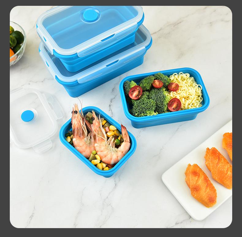 Silikonová skládací sada na oběd a bento box