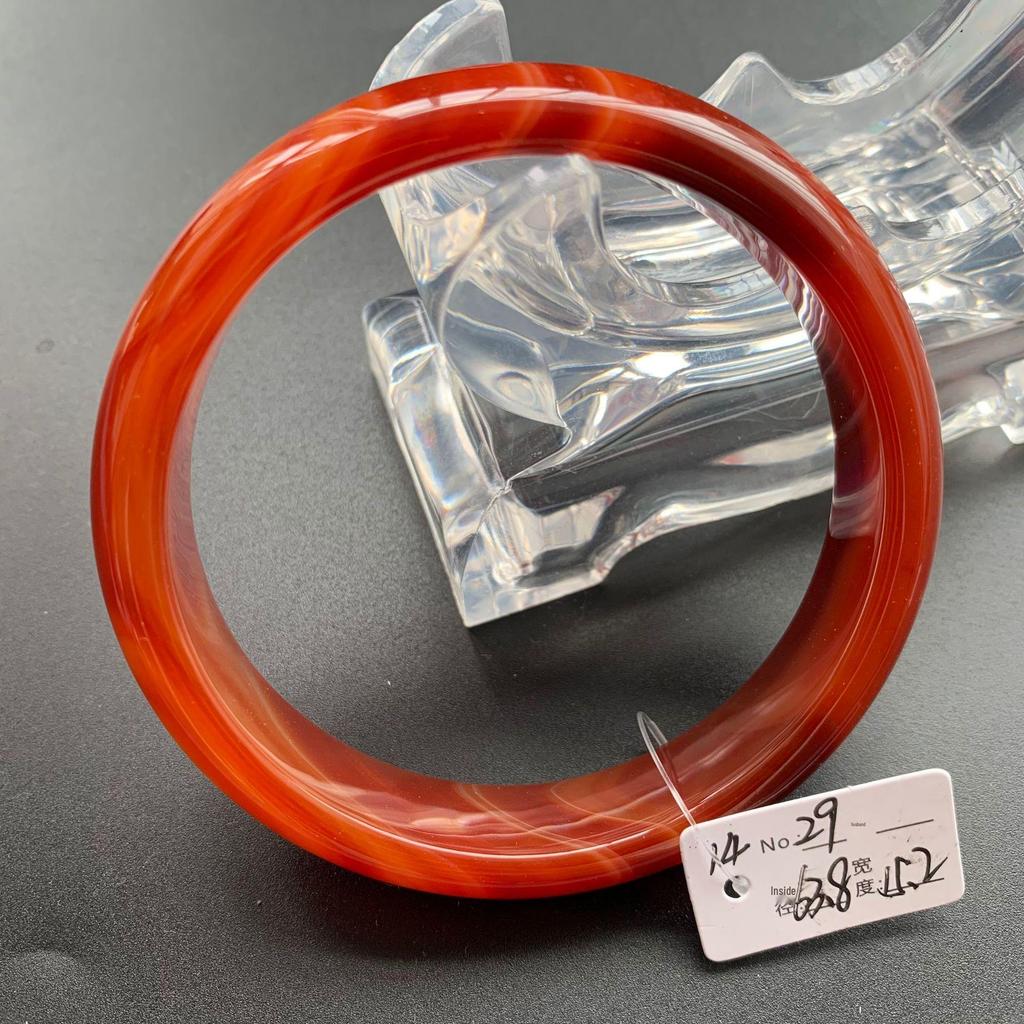 A14 Natural Hetian Jade Bracelet with Red & Green Agate, Gray Chalcedony - Unique Gift Item.