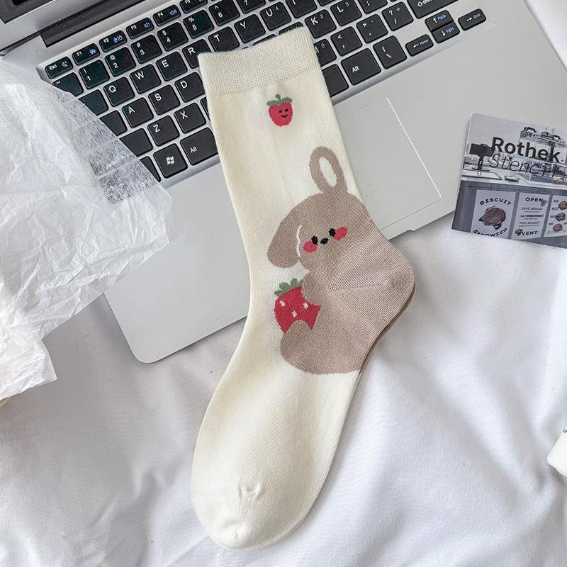 

Seasonal Cartoon Puppy Socks For Children Cute And Versatile Animal College Style Stockings For Women Bone Cotton Pile Socks One size fits all (individually packaged)