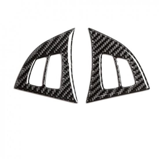 Car Accessories Carbon Fiber Steering Wheel Button Trim Sticker For BMW X5/E70