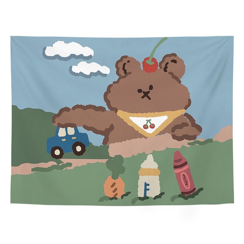 Wandteppich Wandbehang Cartoon Hintergrundtuch Hängendes Tuch Schlafzimmer Raumdekoration Tuch Net Red Foto Wandtuch