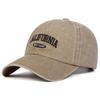 Unisex CALIFORNIA Embroidery Adjustable Washed Baseball Hat Hip Hop Caps Spring Autumn Outdoor Leisure Hats Travel Accessories for Women Men