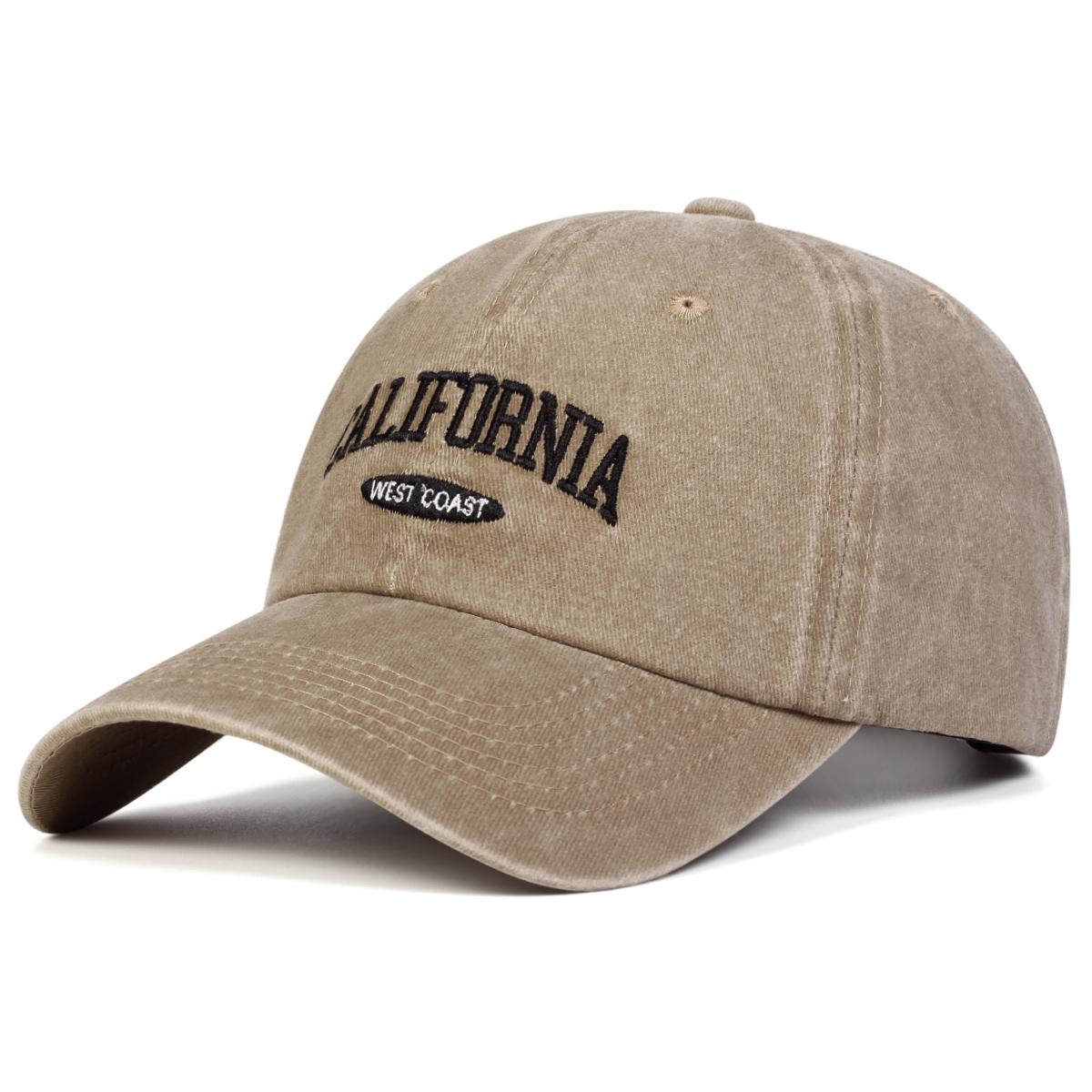 

Унисекс бейсболка с вышивкой CALIFORNIA, регулируемая, выстиранная, кепки в стиле хип-хоп, весенне-осенние шляпы для отдыха на открытом воздухе, дорожные аксессуары для женщин и мужчин хаки
