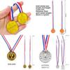 Children Plastic Gold Silver And Bronze Medal With Hanging Ropes For Sports Events And Party Gifts