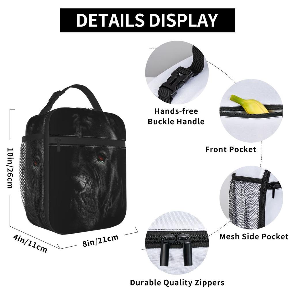 Cane Corso Animal Dog Insulated Lunch Bag for Women Office Cooler Thermal Food Box Tote Portable Lunch Boxes Container
