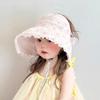Children's UV Protection Summer Sun Hat - Sweet Princess Wide Brim Visor for Baby Girls