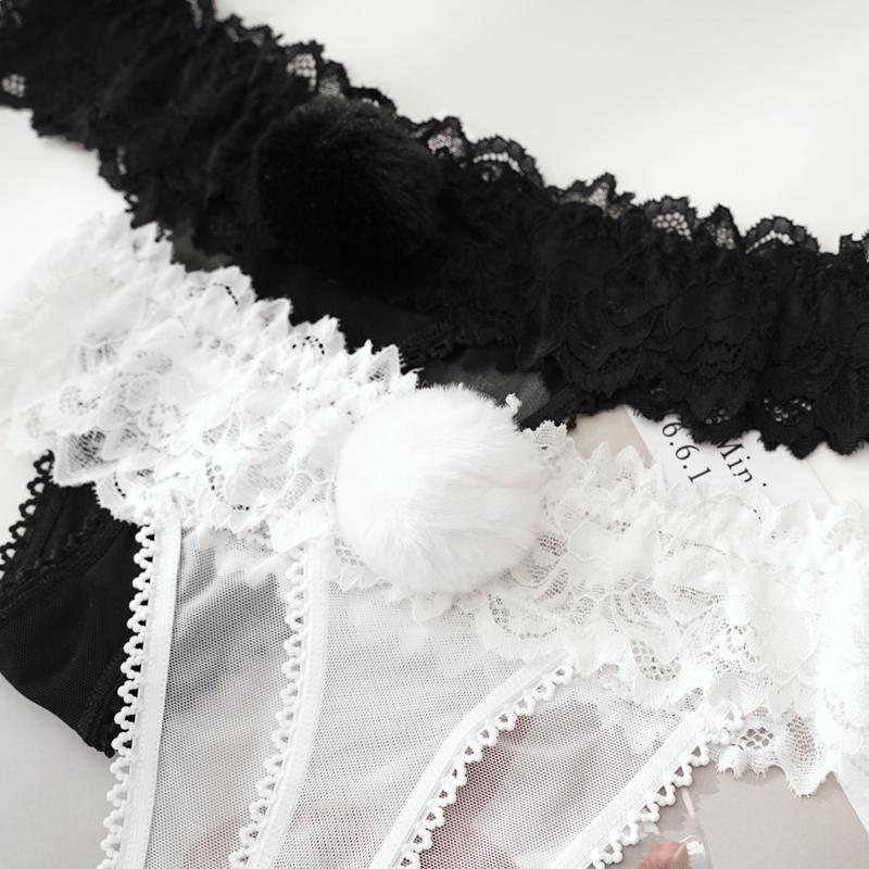 Women Sexy Lace Panties Low-waist Underwear Thong Female G String Lovable Lingerie Temptation Transparent Intimates