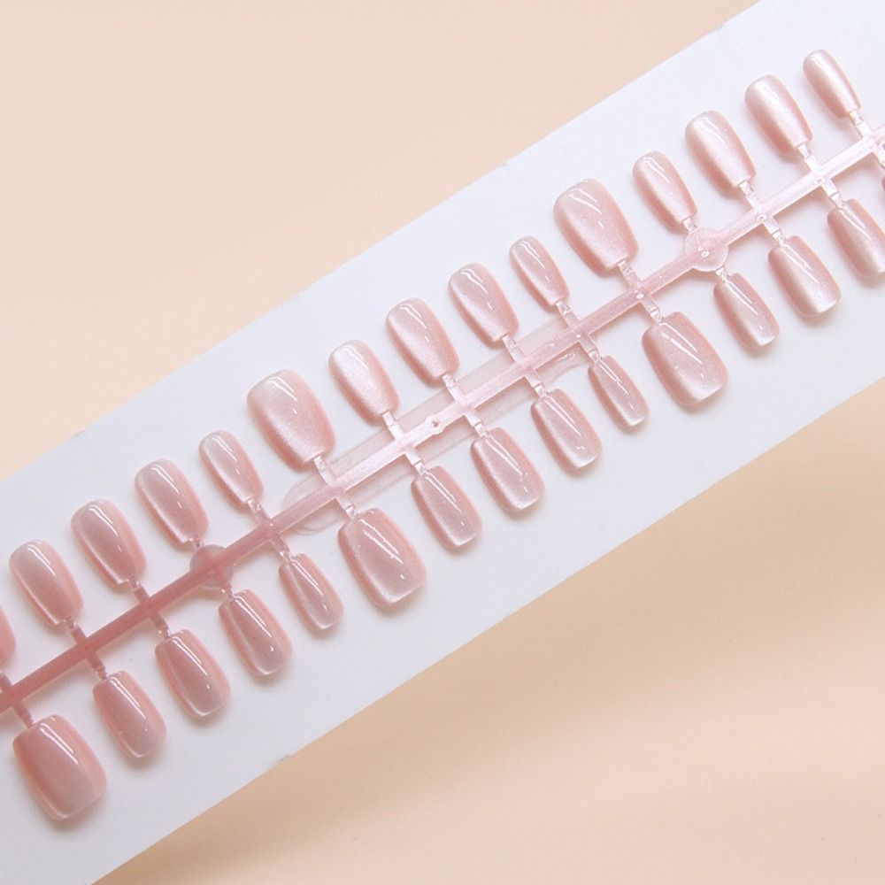 Shining False Nails Long Square Nail Tips Fashion Press on Nails DIY