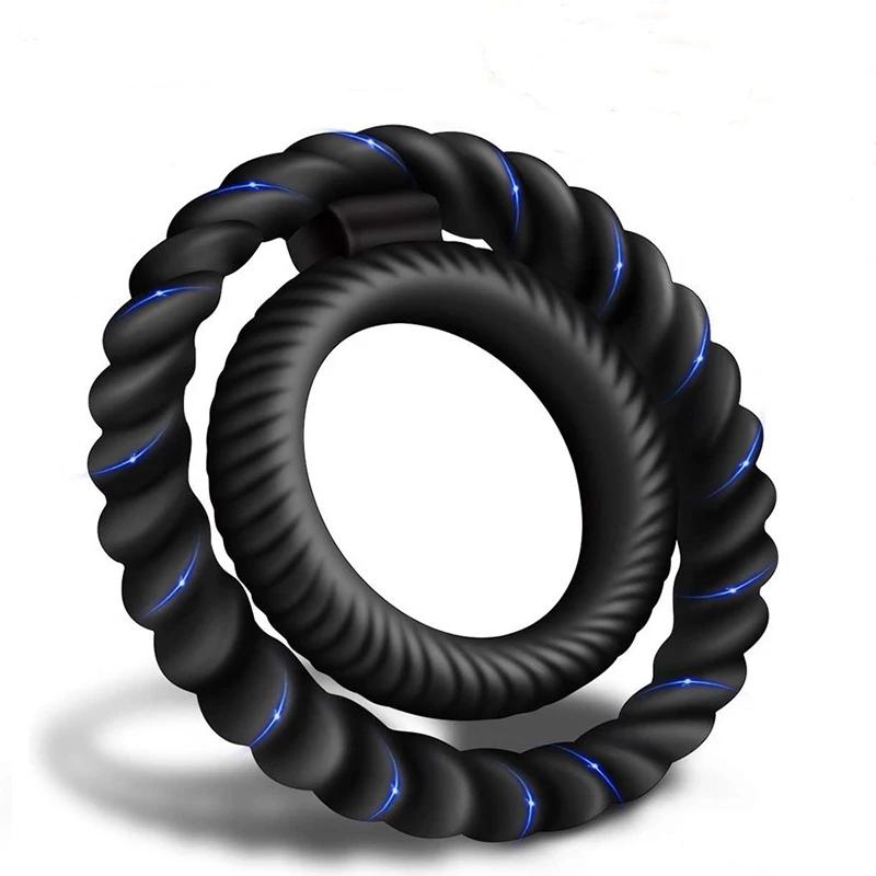 Penis Ring Silicone Semen Lock Ring Delay Ejaculation Time Lasting Cockring Sex Toy for Men Couples Adult