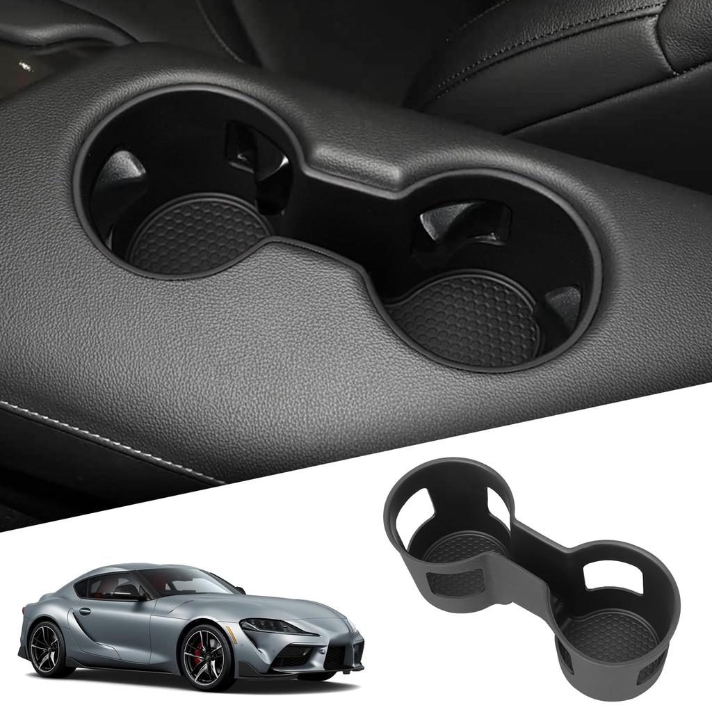 ZUNDUO Toyota Supra 5th Generation DB Model Dedicated Drink Holder Cup Cover 2019 GR SUPRA Storage Easy Small Item No Interior Set (May - Present)