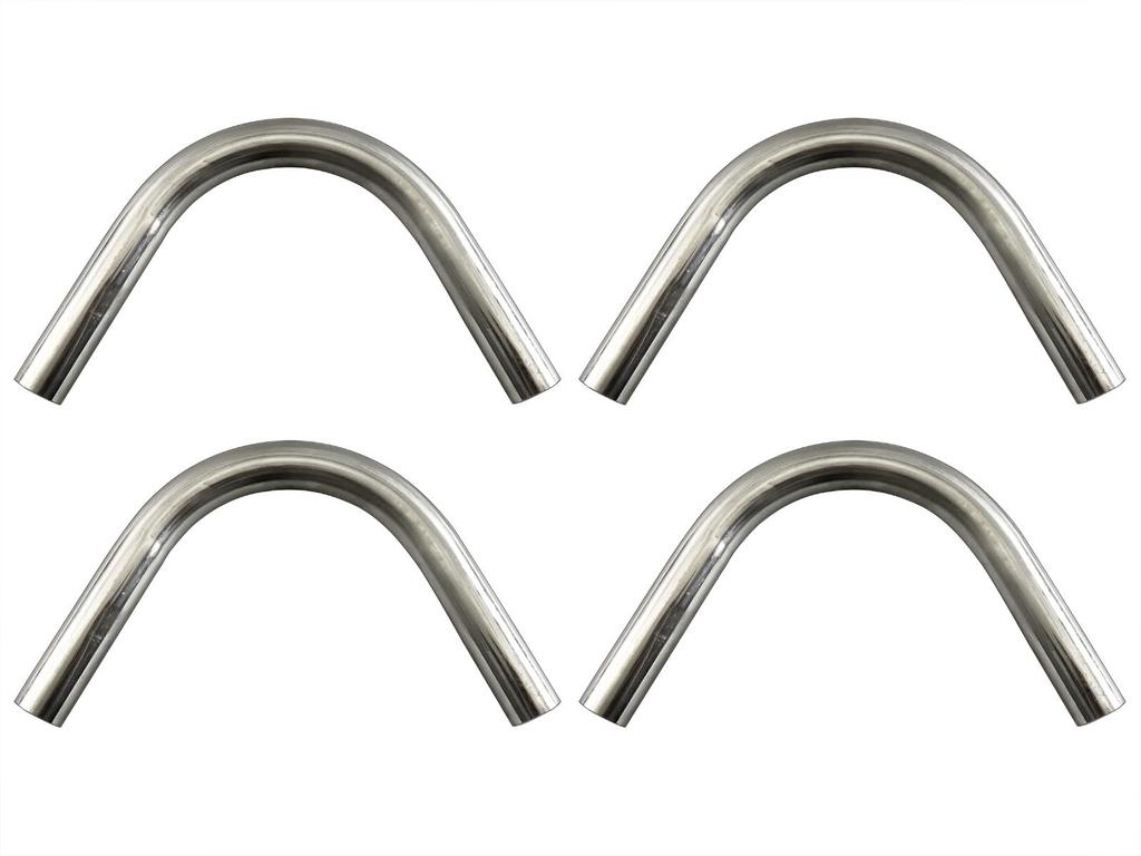 BRIGHTZ Stainless Steel Bent 4 Pieces 35mm 35 120° Pipe, 1.2mm Thick, [CUR-PIPE-031-4PC] Diameter, 35, 120°