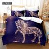 Pink Unicorn Duvet Cover for Kids Bedding Set Cartoon Flying Horse Design Bedroom Decor
