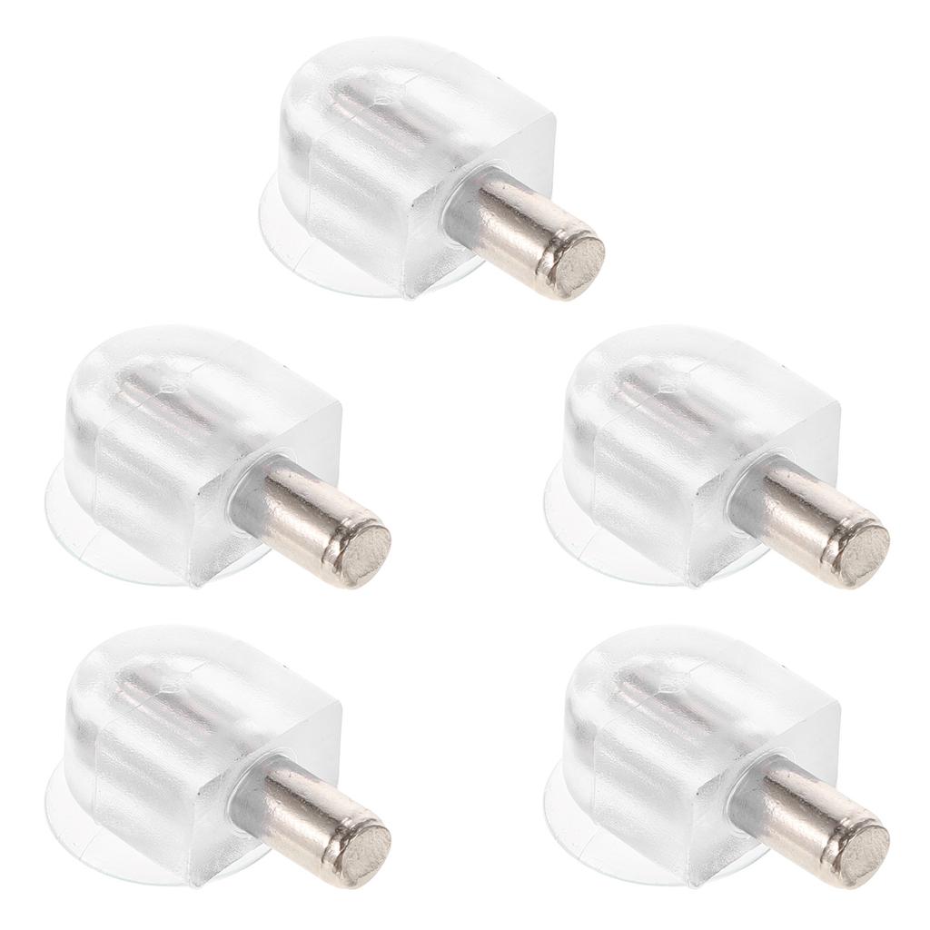 50Pcs Transparent PVC Stainless Steel Shelf Support Pegs for Closet Cupboard Bookcase Adjustable Shelf Brackets for Furniture