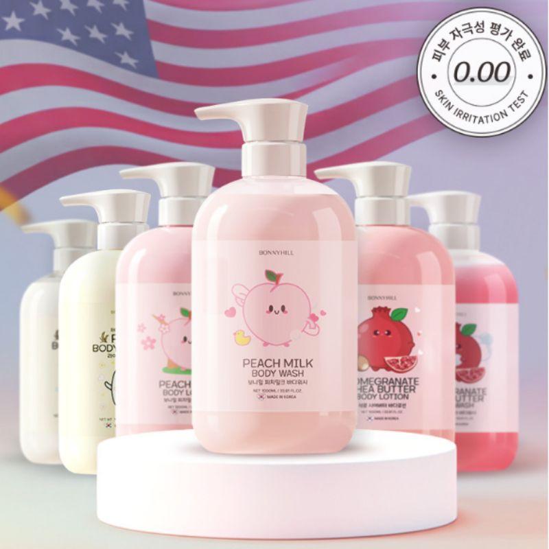 Bonnyhill Peach Milk Body Wash 1L – Mild Acidic Moisturizing Body Cleanser