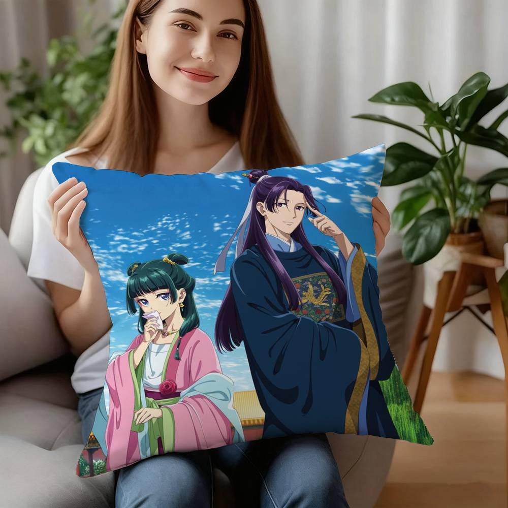 T-The Apothecary Diaries Pillow Case Short Plush Sofa Decorative Gift Home Double-sided Printing Cushion
