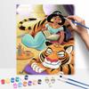 Disney oil painting Jasmine and Rajah handmade diy art painting home decor