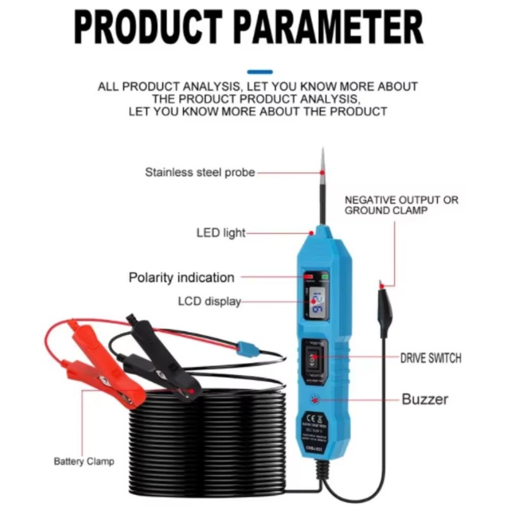 DC 7-36V Automotive Electric Circuit Tester 8A DC Car Power Tester  Car