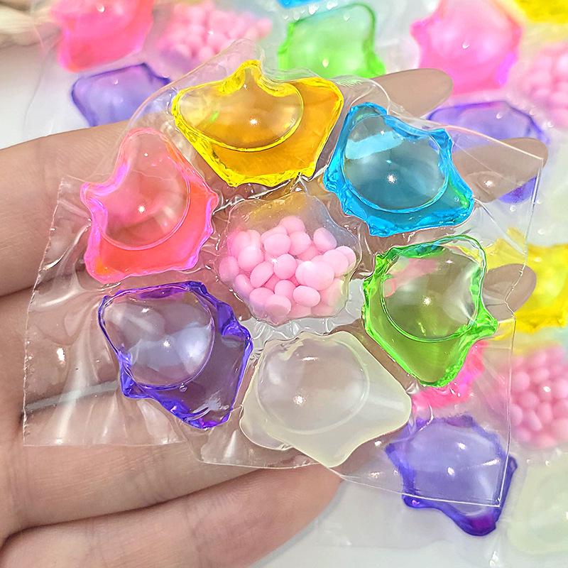 Sechs-in-Eins Waschperlen (10g) - Langanhaltender Duft, Weichmachende & Fleckenentfernende Waschmittel-Pods