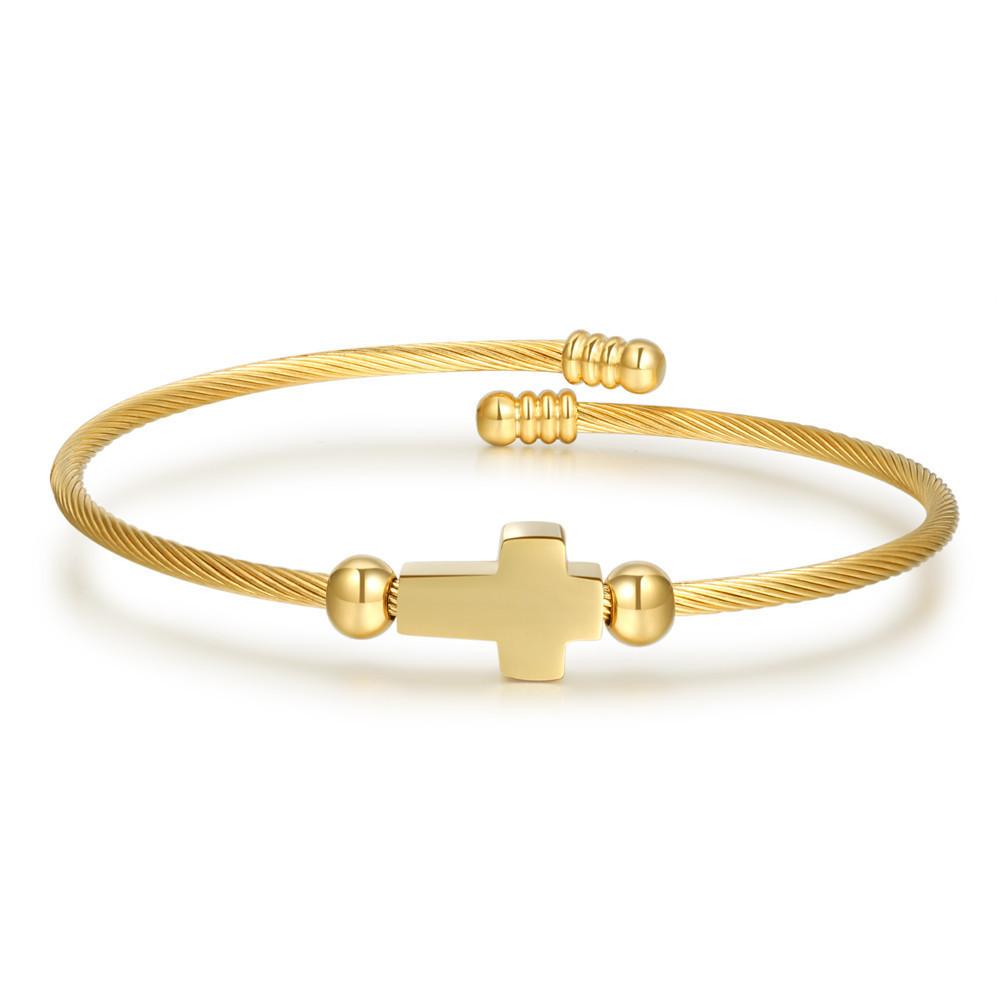 Bracciale Geometrico in Acciaio Inossidabile per Uomo Donna Gioielli alla Moda Regalo per Viaggio