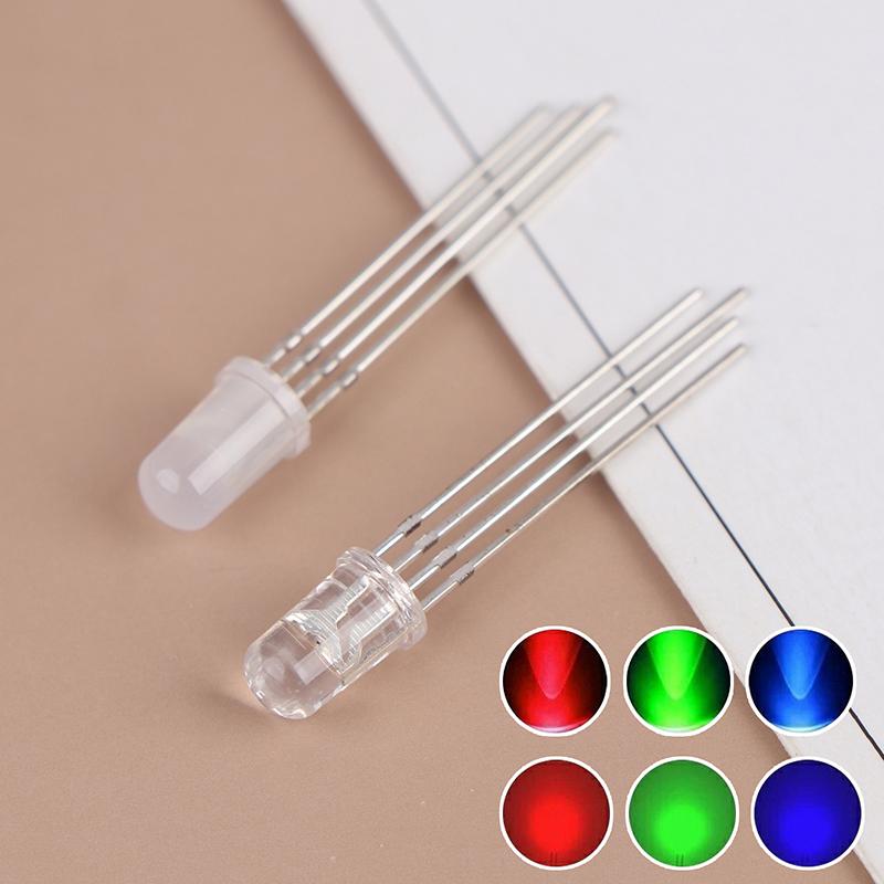 50Pcs 5Mm Full-Color Led Rgb Red/Green/Blue Common Cathode/Anode Four Feet Transparent Highlight Color Light 5Mm Diode Colorful