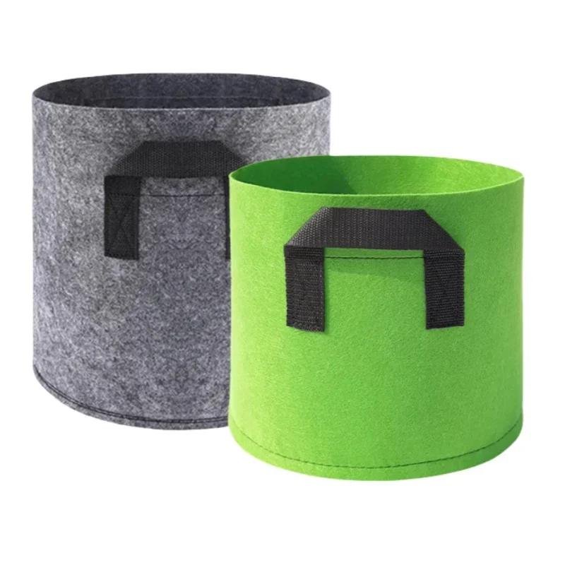 1Pc 2026 New Non-woven Plant Grow Bags Thickened Felt Fabric Vegetable Seeding Grow Bags with Handle for Gardening