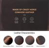 Crazy Horse Leather Handmade 6-Pen Magnetic Drawer-Style Fountain Pen Case