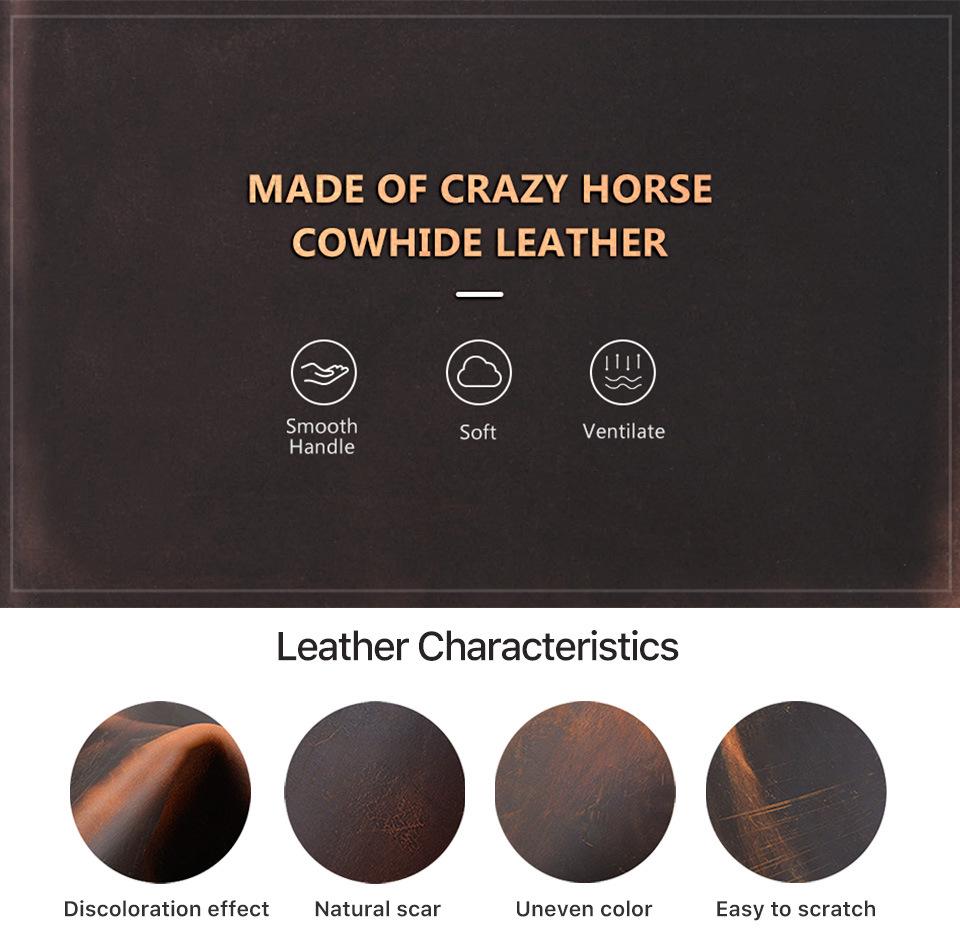 Crazy Horse Leather Handmade 6-Pen Magnetic Drawer-Style Fountain Pen Case