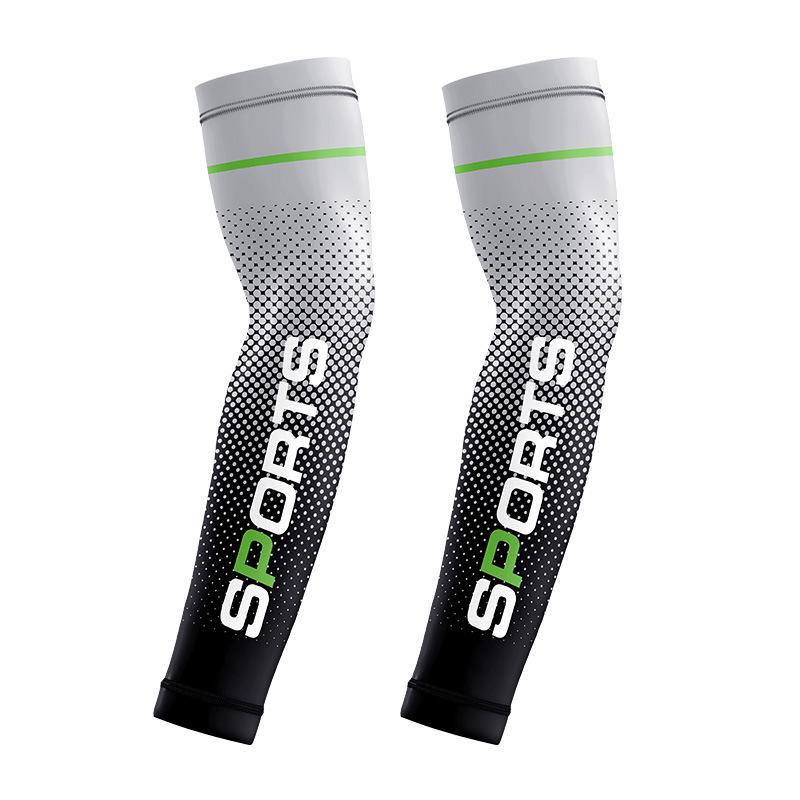 

Summer Cycling Sleeves for Men Women Cooling Arm Warmer Ice Silk Breathable Elastic Outdoor Running Sports Hiking Arm Cover сірий колір