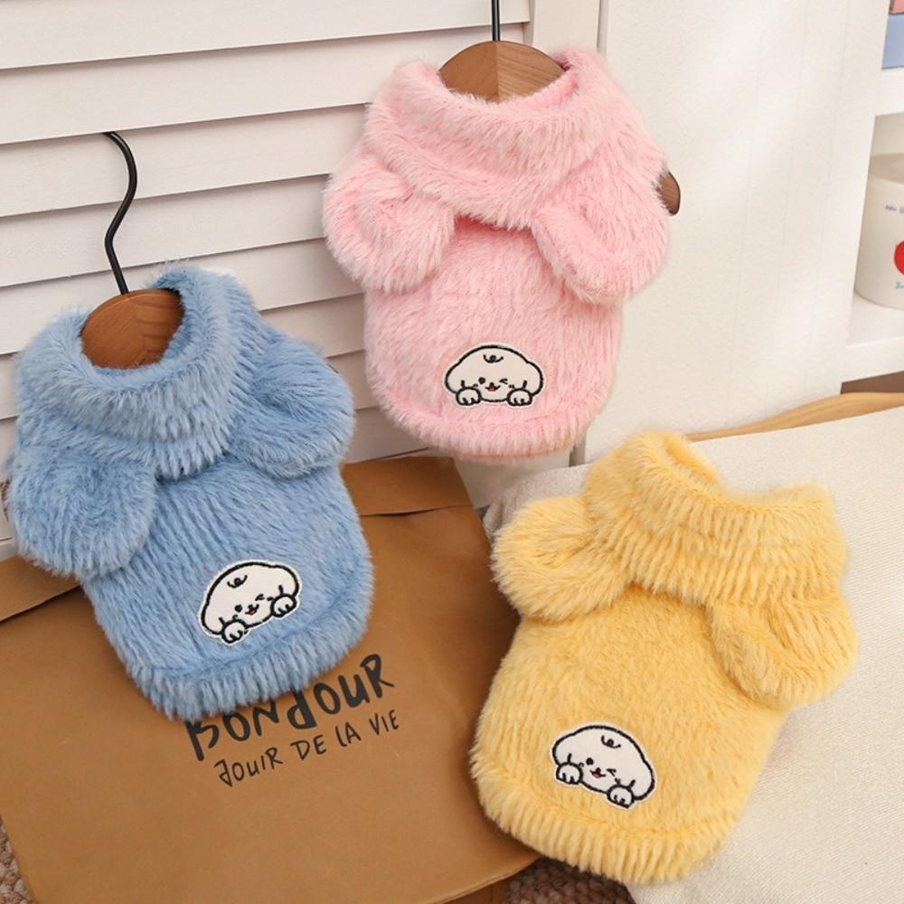 Fashion Pet Hooded Vest Soft Solid Color Pet Outfits Pet Supplies Flexible Pet Hooded Coat