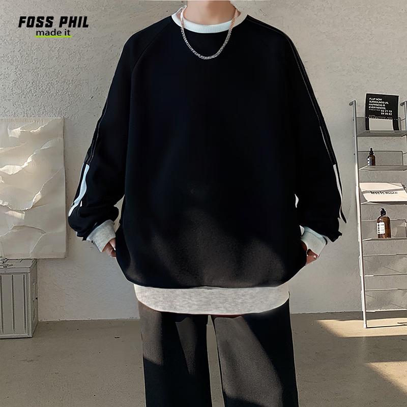 

Foss Phil Unisex Loose Fit Color-Block Sweatshirt XL