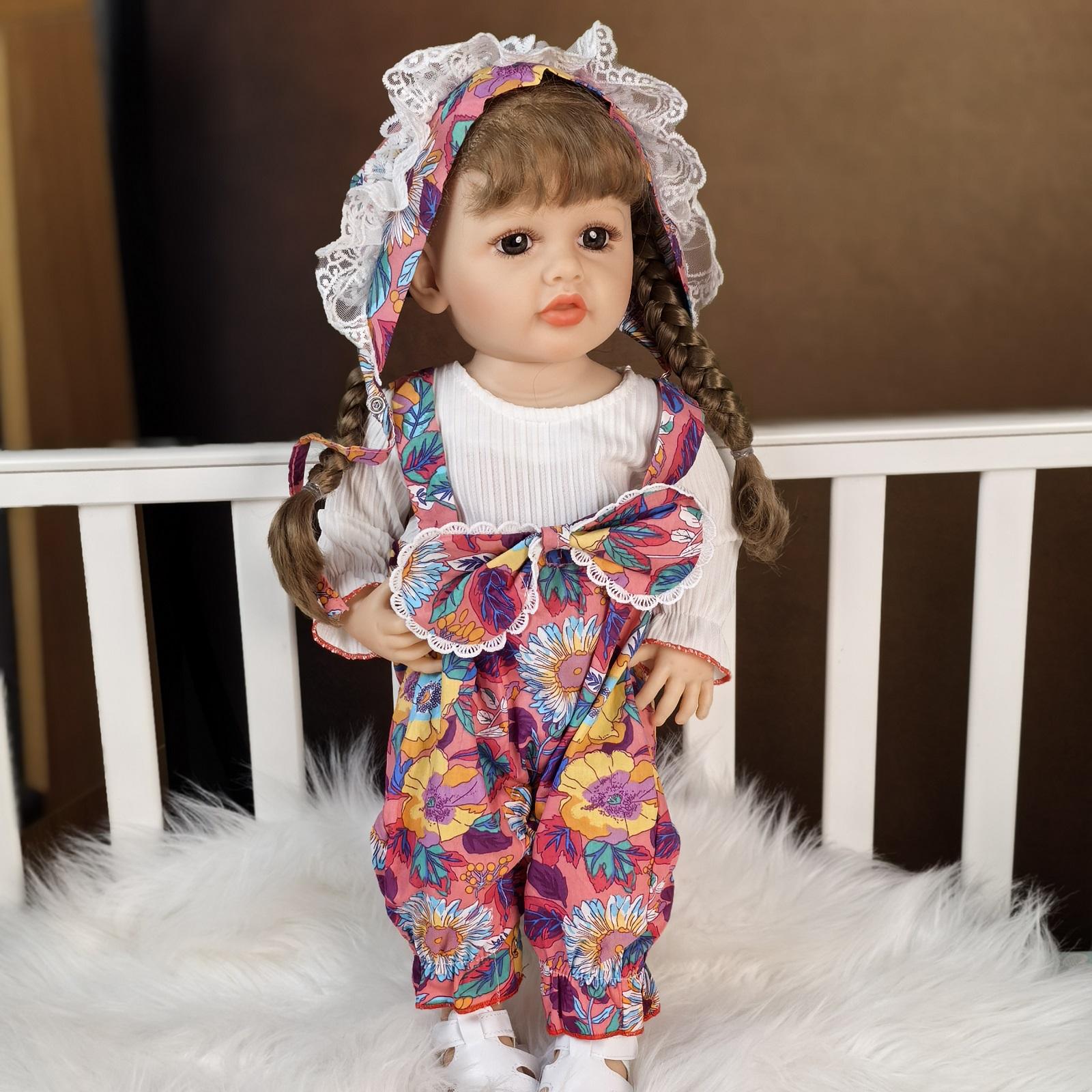 Украшение на Хэллоуин 55 см Реалистичная кукла-реборн Полностью силиконовая виниловая — фото 5