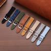 18 19 20 22 24mm Suede Strap Band Quick Release Vintage Cowhide Bracelet Calfskin Wristband Belt  Accessorie for Seiko for Omega
