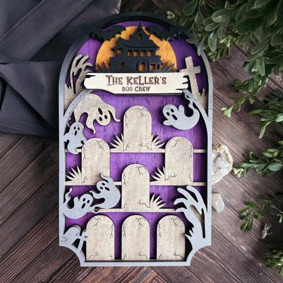 Halloween Graveyard Tombstones Prop Wooden Gravestone Halloween Figurine for Graveyard Scene DIY