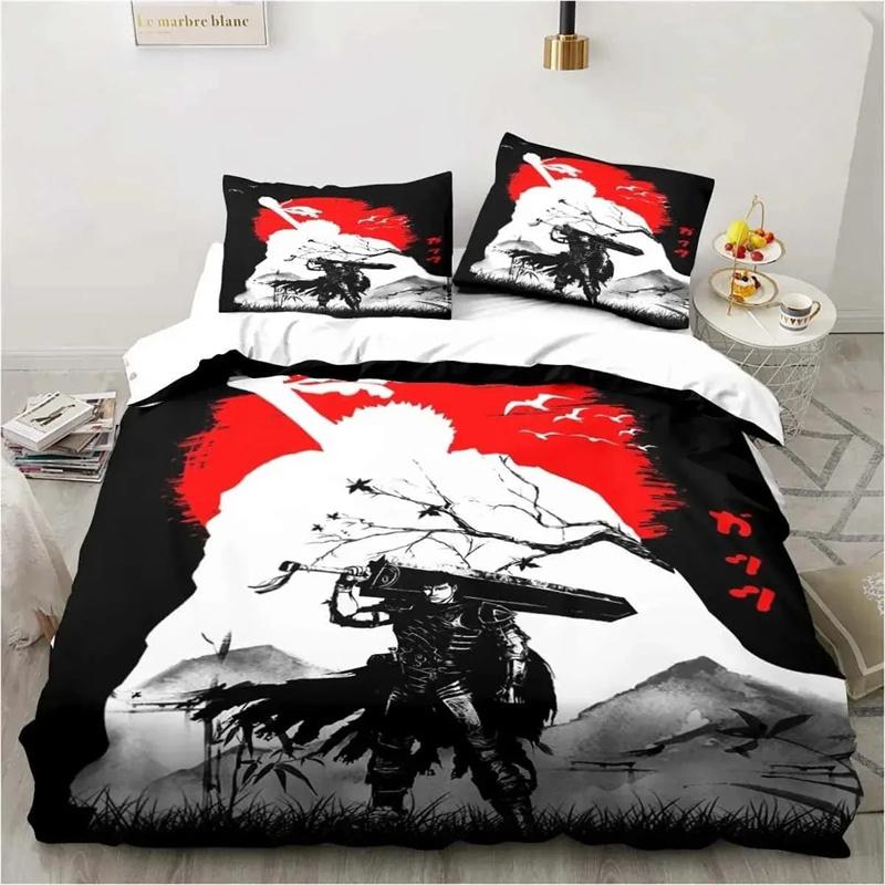 Fashion 3D Printed Anime Berserk King Twin Double Child Bedding Set Microfiber or Polyester Duvet Cover Set Home Textiles