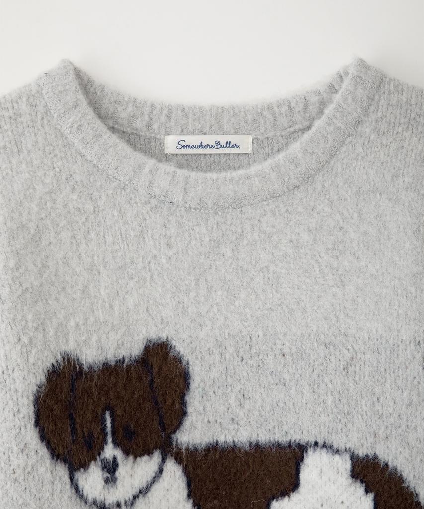 Sseomweeobeoteo Puppy Wool Knit - Light Gray