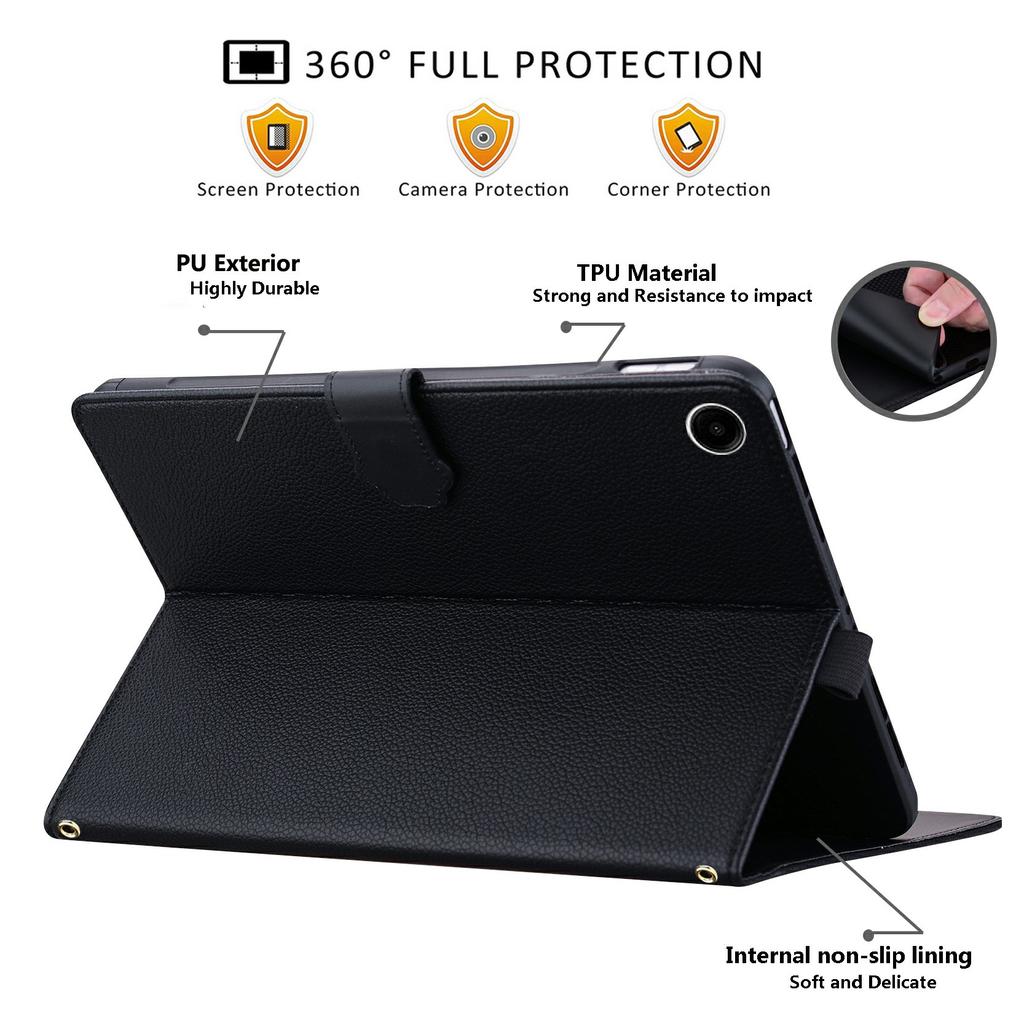 Wallet Case for Samsung Galaxy Tab A9 Leather Stand Table Cover with Stylus Holder,3D Effect Cat Pattern