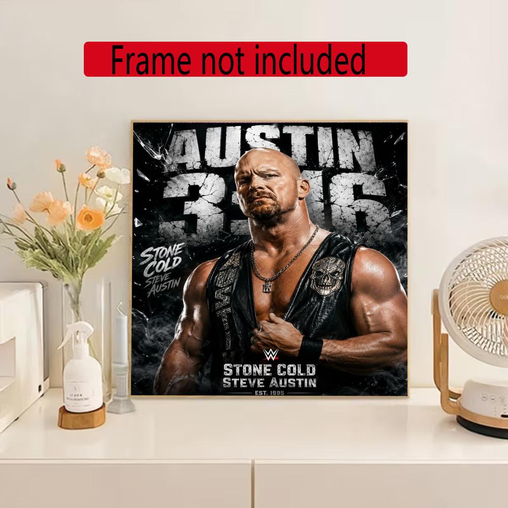 Stone Cold Steve Austin 5D Diamond Painting Round Diamond Rhinestones Mosaic Diamond Embroidery Wall Paintings Rhinestones Gift Frameless