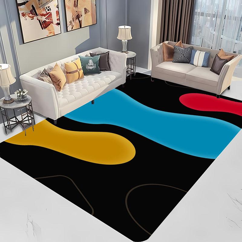 Abstract Colour Art Large Area Carpets for Home Living Room Children's Bedroom Sofa Doormat Kitchen Floor Rugs Anti-slip Decor