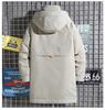 Herren Herbst und Winter Warme Jacke Lange Kapuzenjacke Gefüttert Mit Baumwolle Flauschige Übergrößenjacke Lockere Reißverschlussjacke