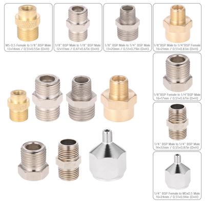 Profesyonel 7 adet Airbrush Adaptör Kiti Kompresör ve Airbrush Hortumu için Bağlantı Konnektör Seti