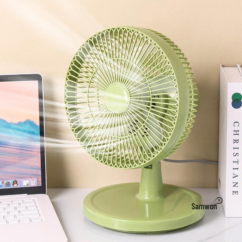 Silent Five-Blade Oscillating Desktop Fan for Home or Office